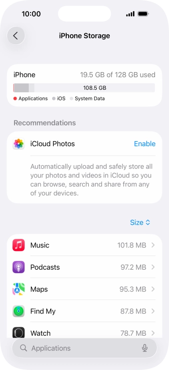 Press the required app. Press the required app.