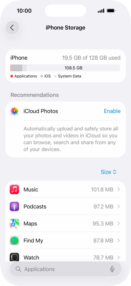 Press the required app. Press the required app.