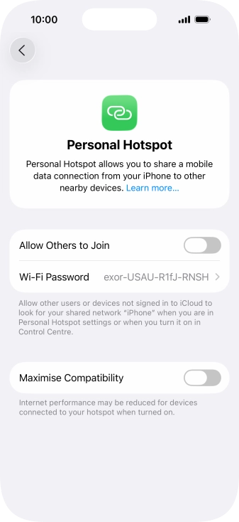 Press Wi-Fi Password and key in the required password. Press Wi-Fi Password and key in the required password.