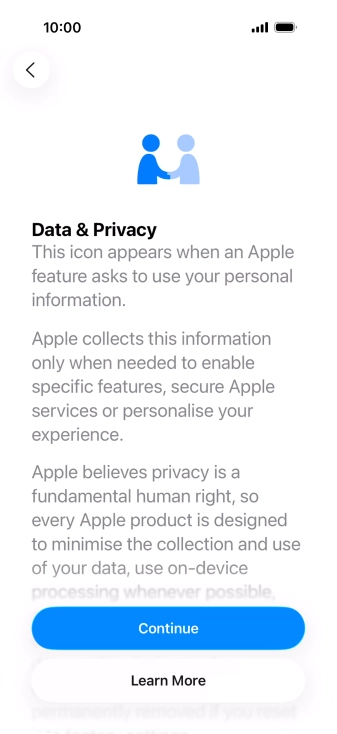 Press Continue. Press Continue.