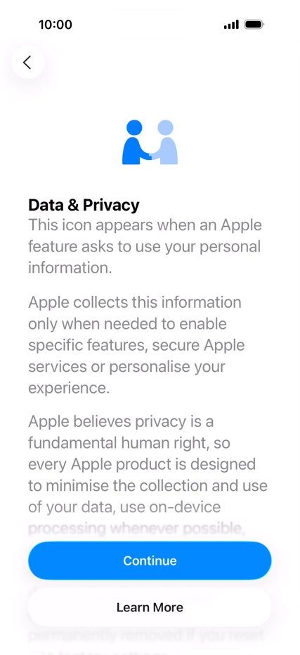 Press Continue. Press Continue.