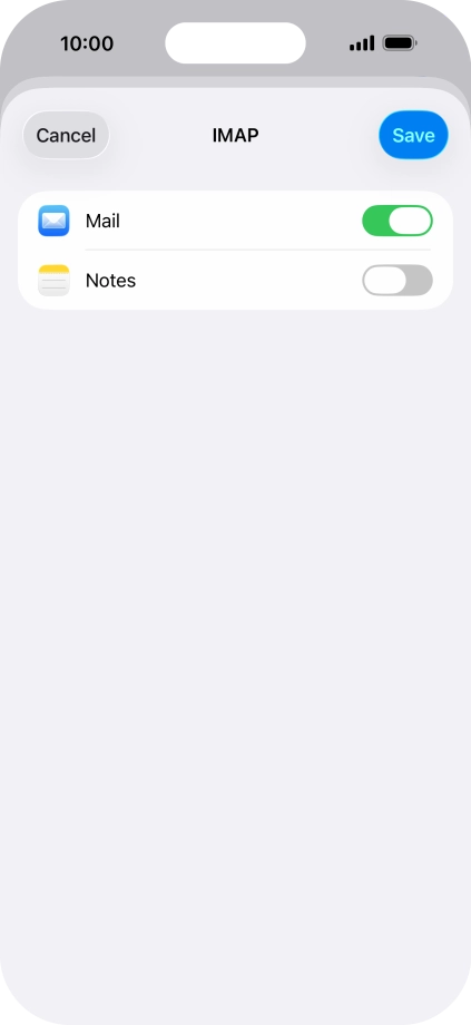 Press Save. Your email account has now been set up. To select more settings for incoming and outgoing server, proceed with the following steps. Press Save. Your email account has now been set up. To select more settings for incoming and outgoing server, proceed with the following steps.