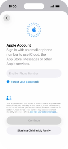 Press Email or Phone Number and key in the username for your Apple Account. Press Email or Phone Number and key in the username for your Apple Account.