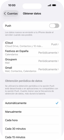 Si desactivas la función, pulsa el ajuste deseado. Si desactivas la función, pulsa el ajuste deseado.