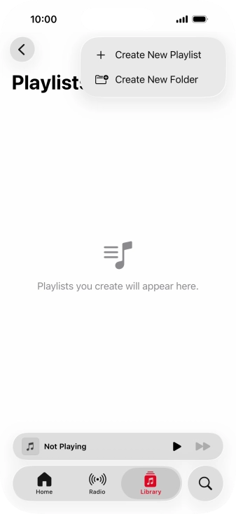 Press Create New Playlist. Press Create New Playlist.