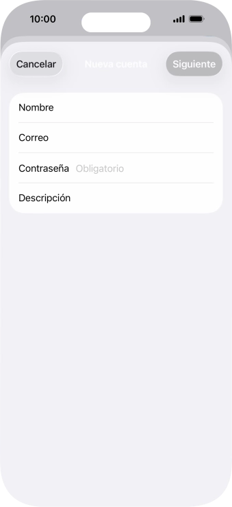 Pulsa Contraseña e introduce la contraseña de tu cuenta de correo electrónico. Pulsa Contraseña e introduce la contraseña de tu cuenta de correo electrónico.