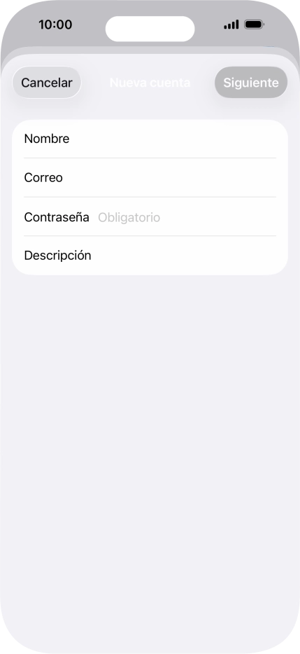 Pulsa Contraseña e introduce la contraseña de tu cuenta de correo electrónico. Pulsa Contraseña e introduce la contraseña de tu cuenta de correo electrónico.