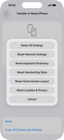 Press Reset Network Settings. Press Reset Network Settings.