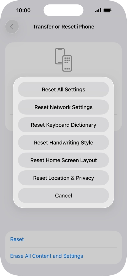 Press Reset Network Settings. Press Reset Network Settings.