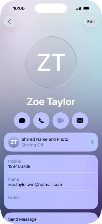 Press Shared Name and Photo. Press Shared Name and Photo.