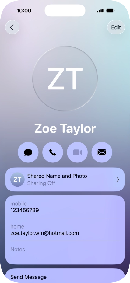 Press Shared Name and Photo. Press Shared Name and Photo.