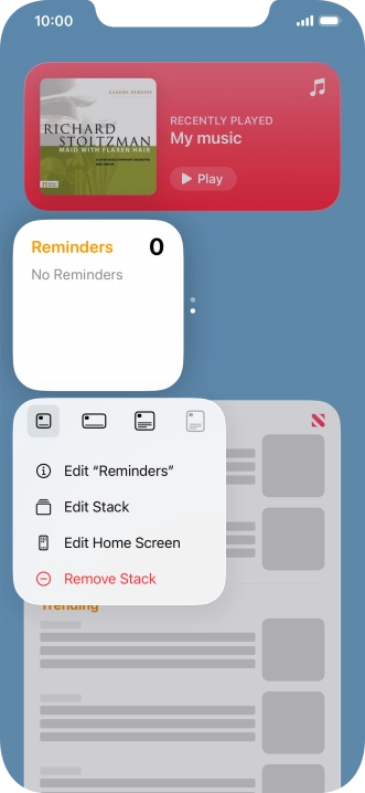 Press Edit Stack. Press Edit Stack.