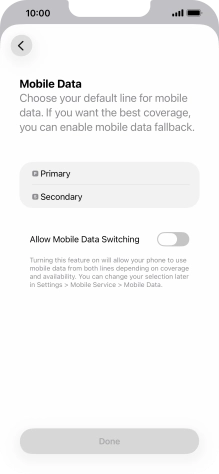 Press the required price plan. Press the required price plan.
