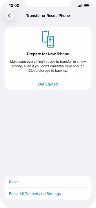 Press Reset. Press Reset.
