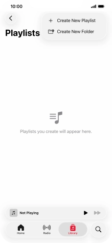 Press Create New Playlist. Press Create New Playlist.