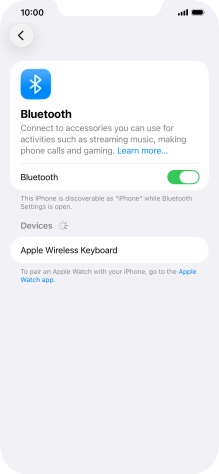 Press the required Bluetooth device and follow the instructions on the screen to pair the device with your phone. Press the required Bluetooth device and follow the instructions on the screen to pair the device with your phone.