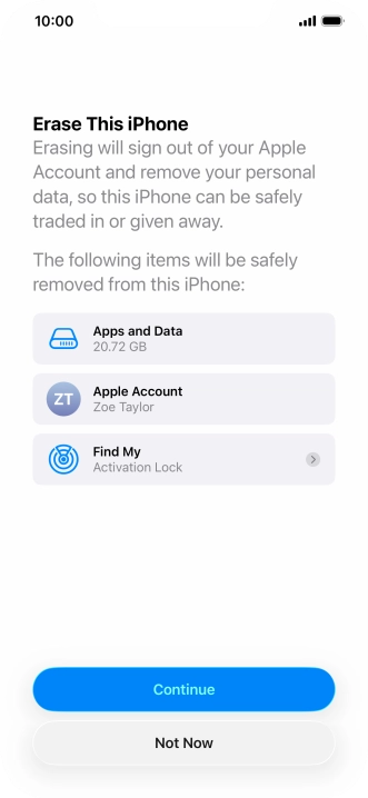 Press Continue. Press Continue.