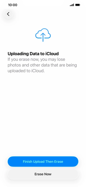 Press Erase Now. Press Erase Now.