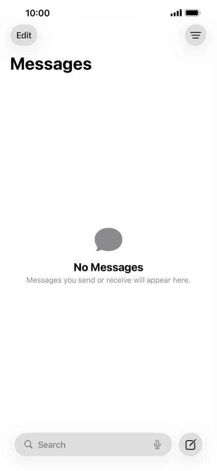 Press the new message icon. Press the new message icon.