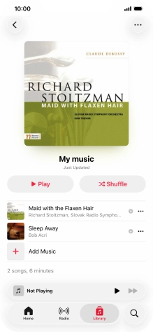 Go to the required category or playlist and press the required audio file. Go to the required category or playlist and press the required audio file.