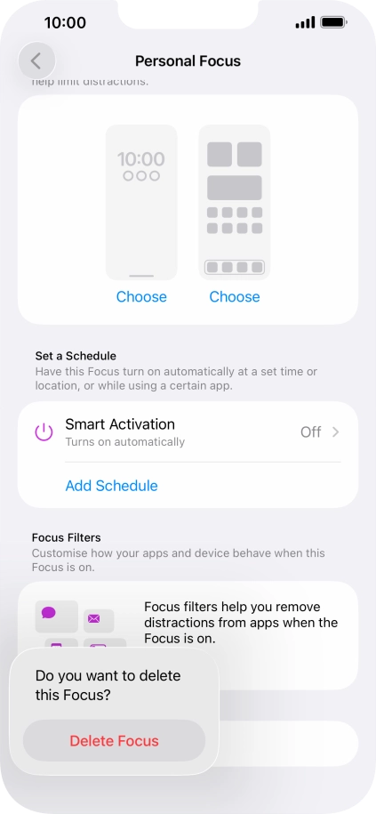 Press Delete Focus. Press Delete Focus.