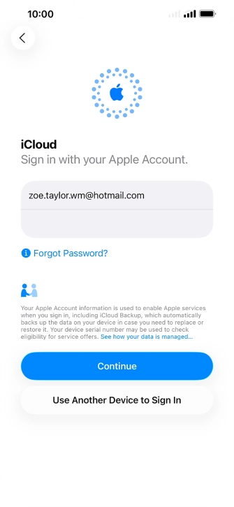 Press Continue. Press Continue.