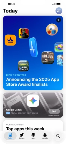 Press the search icon. Press the search icon.