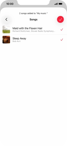 Press the confirm icon. Press the confirm icon.