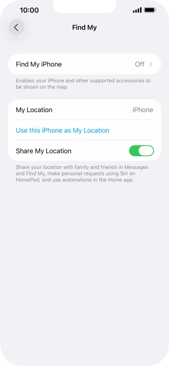 Press Find My iPhone. Press Find My iPhone.