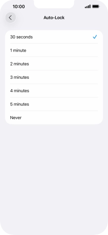 Press the required setting. Press the required setting.