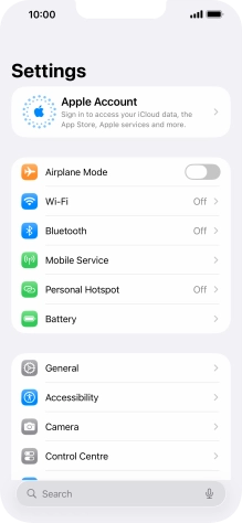 Press Apple Account. Press Apple Account.