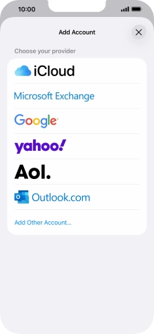 Press Microsoft Exchange. Press Microsoft Exchange.
