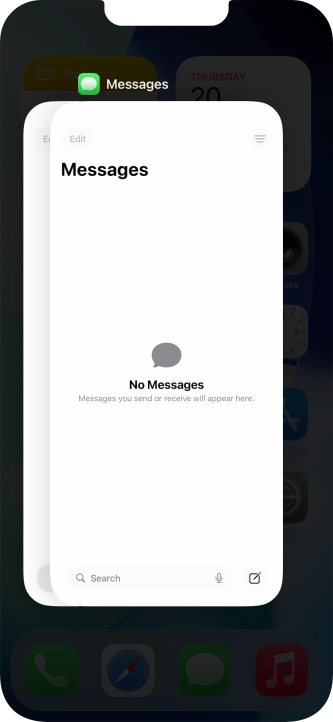 Slide upwards on the required application to end it. Slide upwards on the required application to end it.