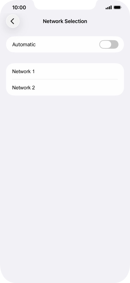 If you turn off the function, press the required network. If you turn off the function, press the required network.