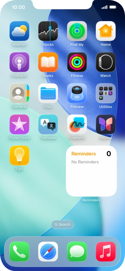 If you're using a Widget Stack: slide up or down on the stack to select the required widget. If you're using a Widget Stack: slide up or down on the stack to select the required widget.