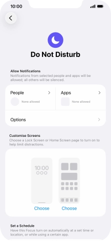 Press People and follow the instructions on the screen to select which contacts you would like to receive calls and notifications from when Do Not Disturb is turned on. Press People and follow the instructions on the screen to select which contacts you would like to receive calls and notifications from when Do Not Disturb is turned on.