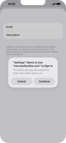 Press Continue. Press Continue.