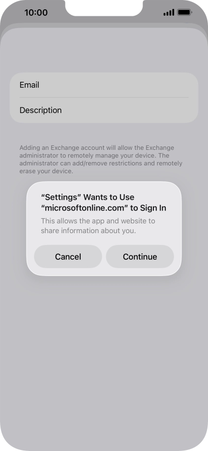 Press Continue. Press Continue.