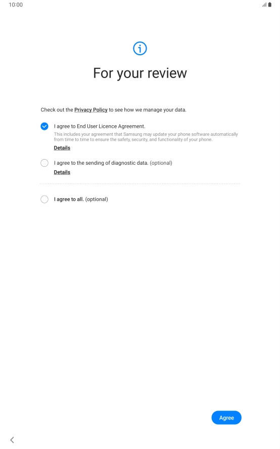 Press Agree. Press Agree.