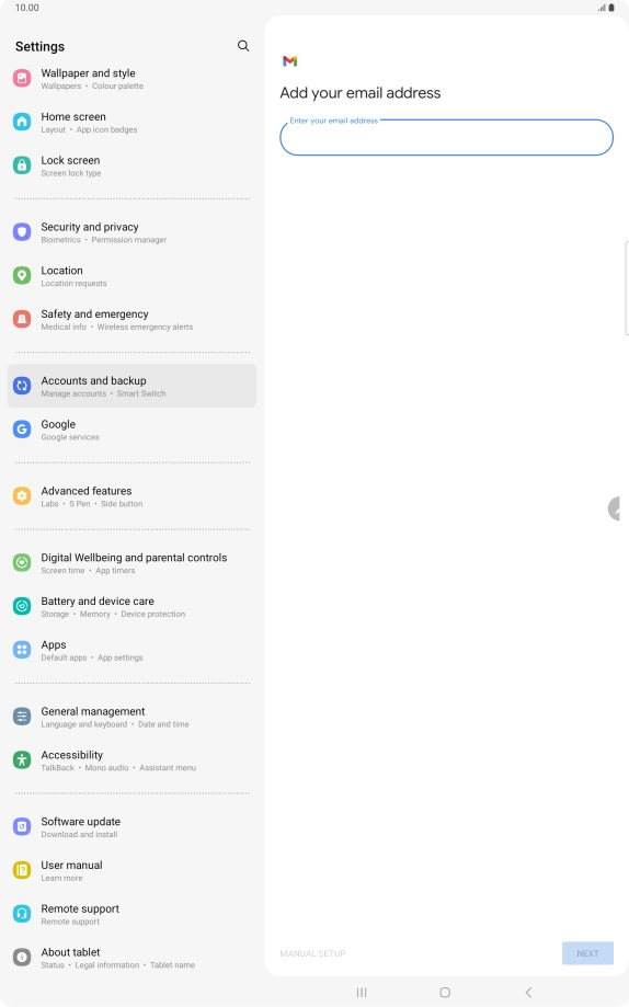 Press the field below Press the field below