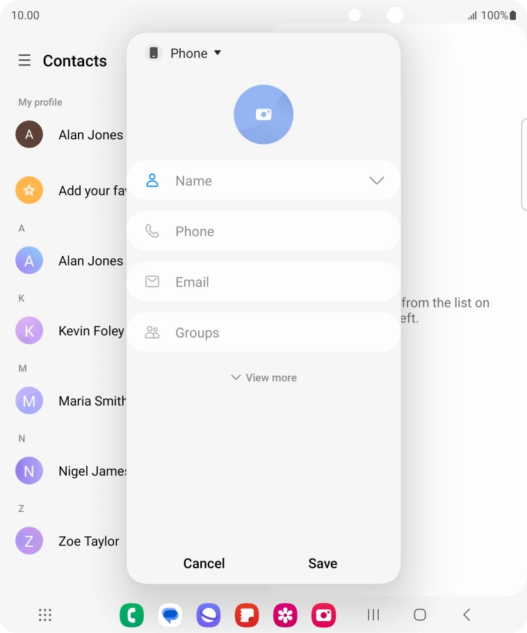 Press the address book drop down list. Press the address book drop down list.