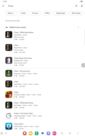 Press the required app. Press the required app.