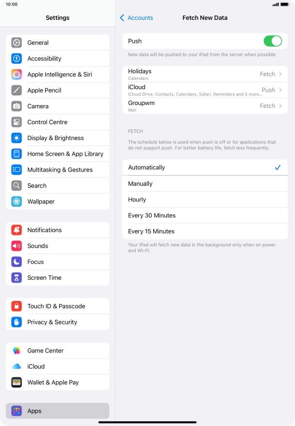 Press the indicator next to Press the indicator next to