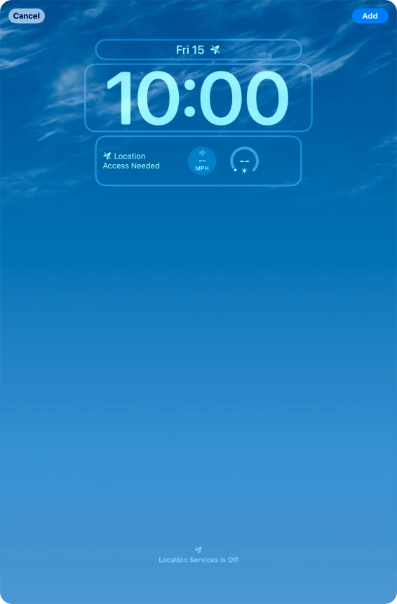To customise the way the lock screen date is displayed, press the date widget and follow the instructions on the screen to select the required widget display mode. To customise the way the lock screen date is displayed, press the date widget and follow the instructions on the screen to select the required widget display mode.