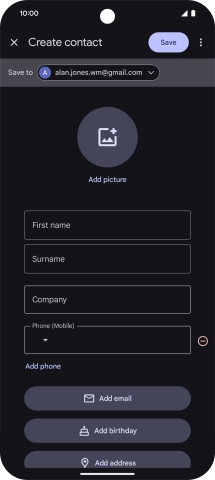 Press the address book drop down list. Press the address book drop down list.