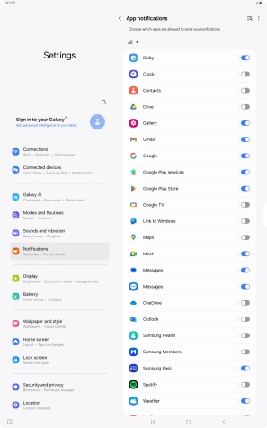 Press the drop down list. Press the drop down list.