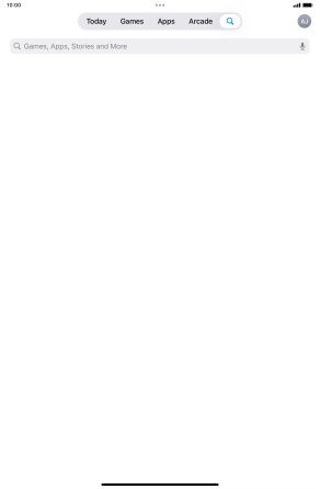 Press the search field. Press the search field.