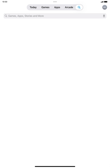 Press the search field. Press the search field.