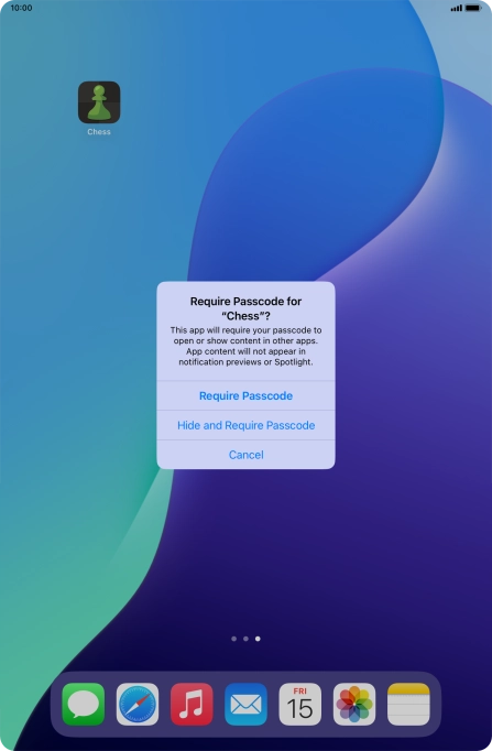 Press Require Passcode. Press Require Passcode.