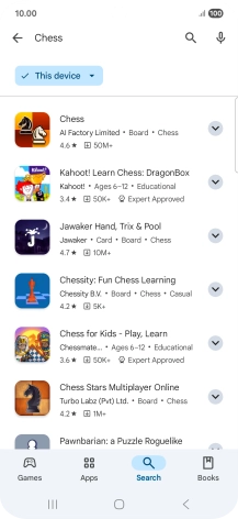 Press the required app. Press the required app.